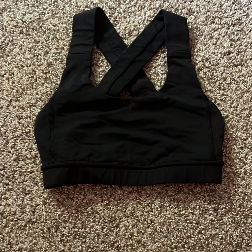Lululemon Black Sports Bra Criss-Cross Design